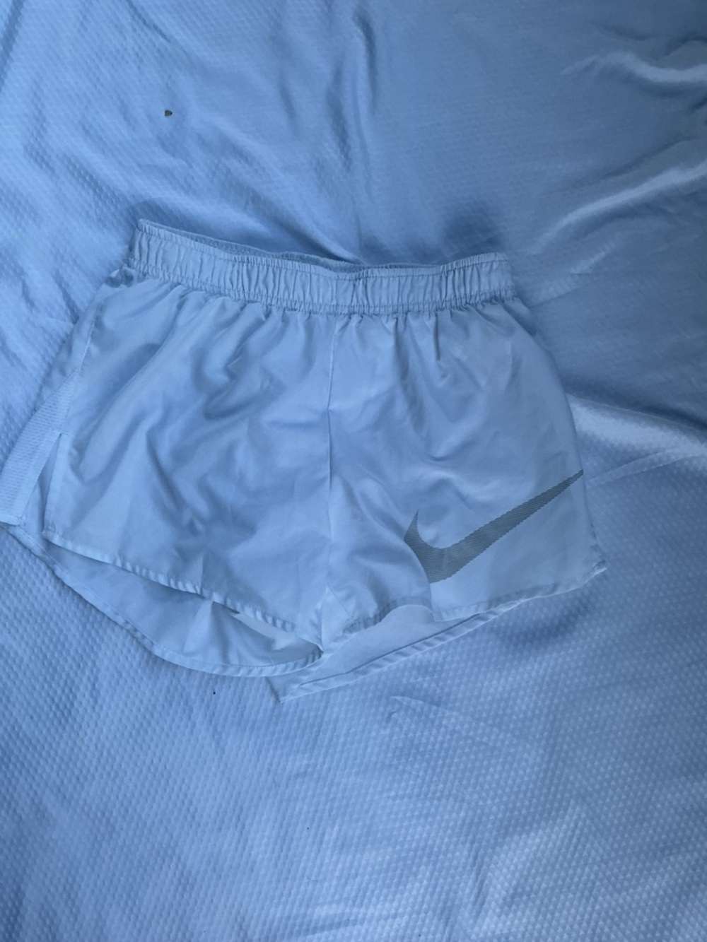 Nike Light Blue Dri-FIT Athletic Shorts with Swoosh